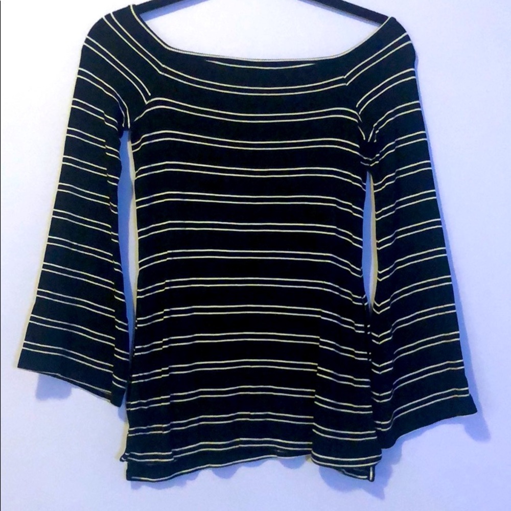 Free People Bell Sleeve Side Slit “Tunic” Top